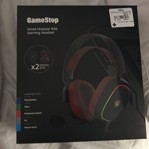 GameStop Gaming Headset with Reface Plate Surrounding Sound Wired Headphones NIB - Picture 8 of 12